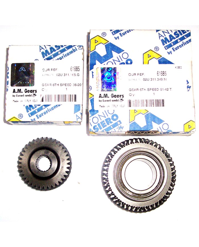 Kpl. Kół zębatych Audi VW 6-ty bieg 36:51 GVV 61685 61686