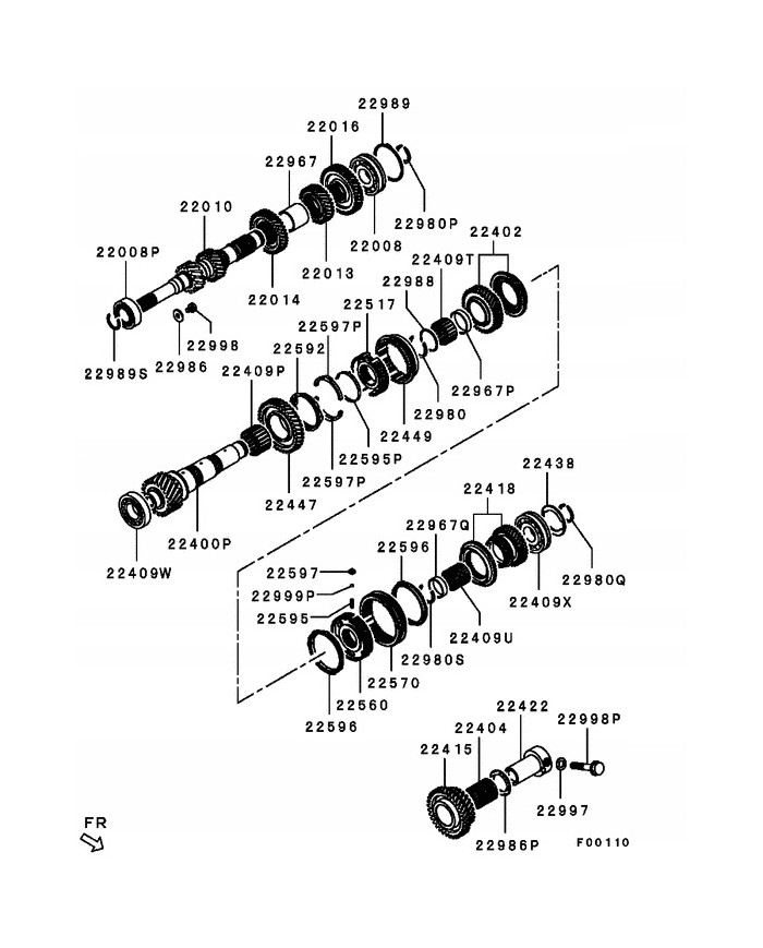 Koło zębate 6 biegu Mitsubishi Mazda 2528A084 43 zęby 62756 W6MBA-1-ACZC