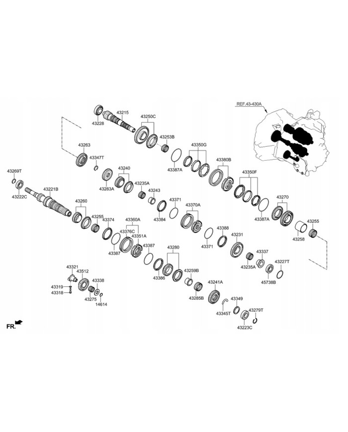 Koło 5 biegu Kia , Hyundai 43241-39030 39 zębów 62660