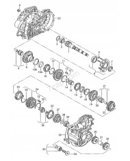 Łożyska dekla 02s311375E 02s311376C auta grupy VW skrzynie 6-cio biegowe