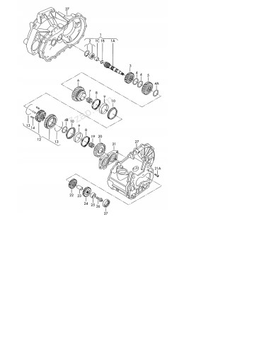 Łozysko dekla skrzynia 6 biegów auta grupy VW GVV