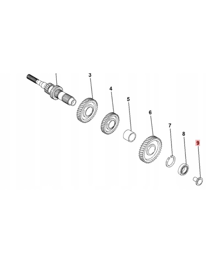 55219950 Śruba wałka sprzęgłowego Fiat Iveco