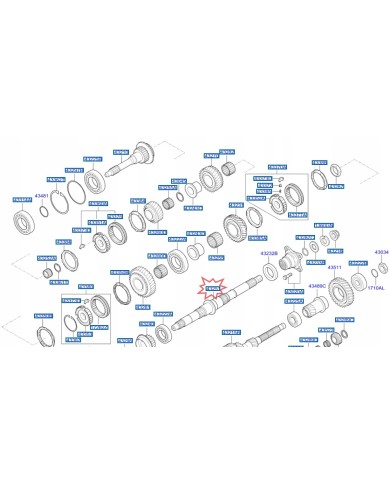 Wałek główny KIA Hyundai 43221-5k200 62812