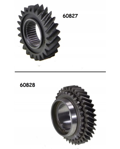 Komplet kół zębatych VW T4 T5 5-ty bieg.Zęby 23-37 60827 60828